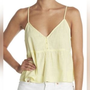 Abound Peplum Woven Cami in Yellow Lemonade (NWOT)